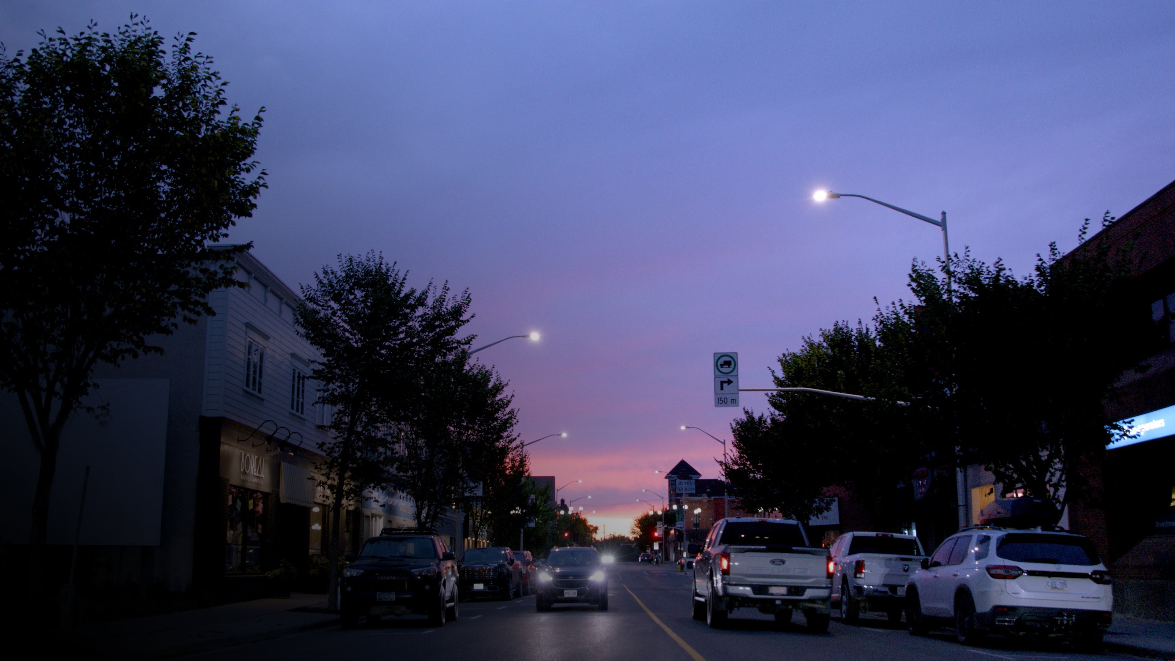 The main street of a rural town 