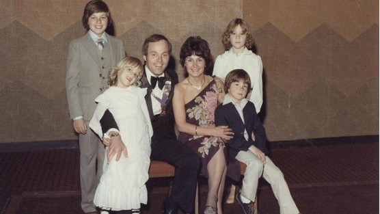 Robert MacMillan and his family in 1980