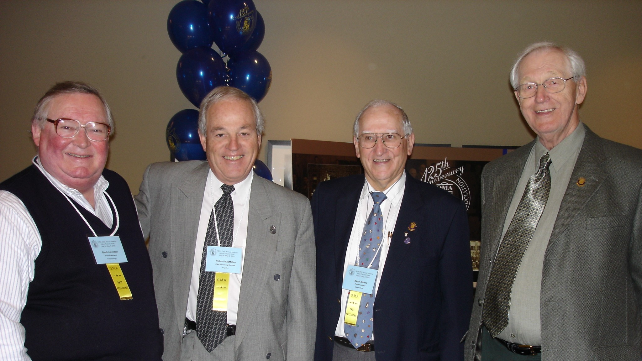 Drs. B. Johnston, R.MacMillan, B.Adams and H.Gasmann at a council meeting 2005