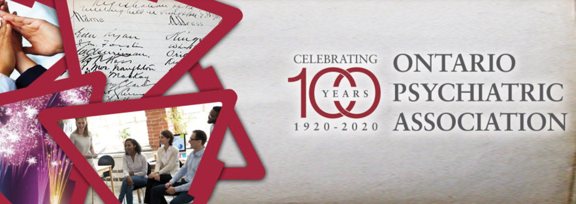 Ontario Psychiatric Association Celebrating 100 Years Logo